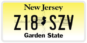 Z18SZV  license plate in NJ