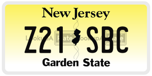 Z21SBC  license plate in NJ