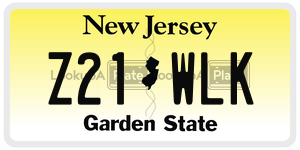 Z21WLK license plate in New Jersey