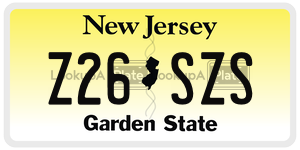 Z26SZS license plate in New Jersey