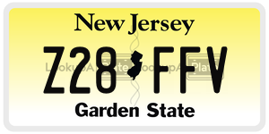 Z28FFV license plate in New Jersey