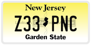 Z33PNC license plate in New Jersey