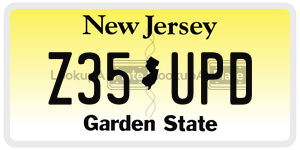 Z35UPD license plate in New Jersey