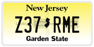 Z37RME  license plate in NJ