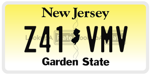 Z41VMV license plate in New Jersey