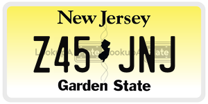Z45JNJ  license plate in NJ
