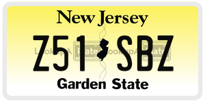 Z51SBZ license plate in New Jersey