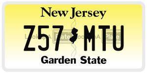 Z57MTU  license plate in NJ