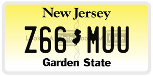Z66MUU license plate in New Jersey