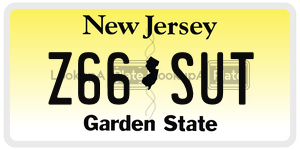 Z66SUT license plate in New Jersey