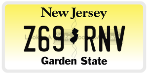 Z69RNV  license plate in NJ