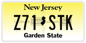 Z71STK license plate in New Jersey