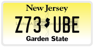 Z73UBE  license plate in NJ