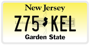 Z75KEL  license plate in NJ