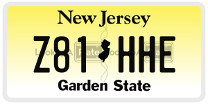 Z81HHE  license plate in NJ