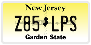 Z85LPS  license plate in NJ