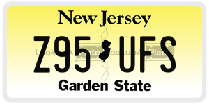 Z95UFS license plate in New Jersey