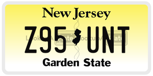 Z95UNT license plate in New Jersey