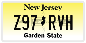 Z97RVH  license plate in NJ