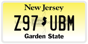 Z97UBM license plate in New Jersey