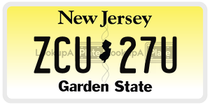 ZCU27U license plate in New Jersey