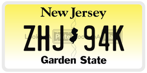 ZHJ94K license plate in New Jersey