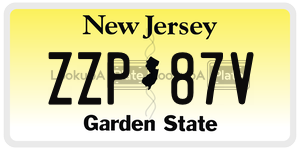 ZZP87V license plate in New Jersey