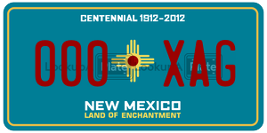 000XAG  license plate in NM