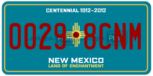 00298CNM  license plate in NM