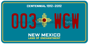 003WCW  license plate in NM