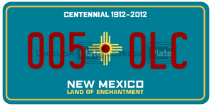 0050LC  license plate in NM