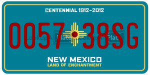 005738SG  license plate in NM
