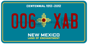 006XAB  license plate in NM