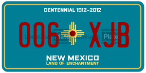 006XJB  license plate in NM
