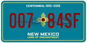 00784SF  license plate in NM