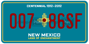 00786SF  license plate in NM