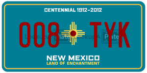 008TYK  license plate in NM