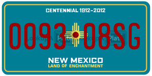 009308SG  license plate in NM
