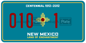 0101  license plate in NM