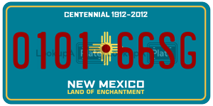 010166SG  license plate in NM
