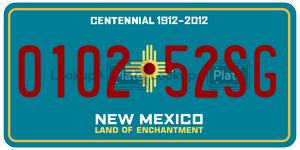 010252SG  license plate in NM