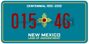 0154G  license plate in NM