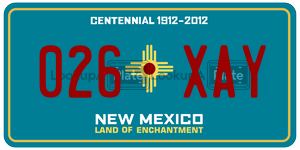 026XAY  license plate in NM