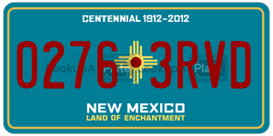 02763RVD  license plate in NM