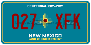 027XFK  license plate in NM