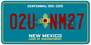 02UNM27  license plate in NM