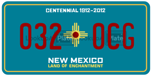 0320CG  license plate in NM