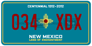034XDX  license plate in NM