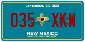 035XKW  license plate in NM