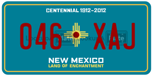 046XAJ  license plate in NM